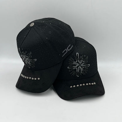 JC Hats Double Black Pearls