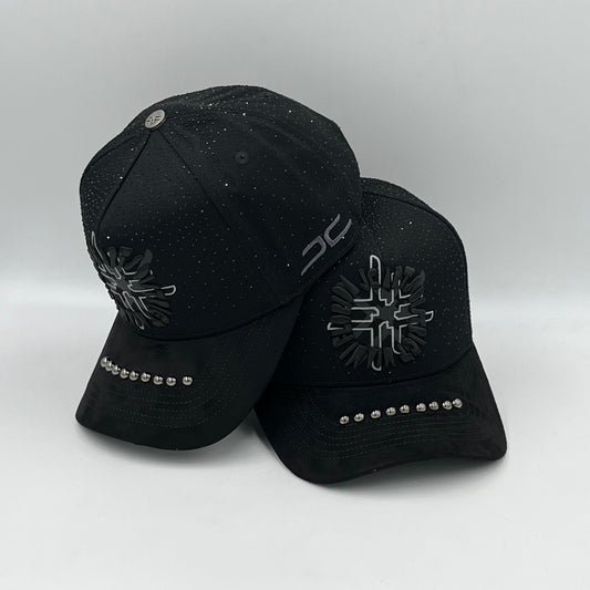 JC Hats Double Black Pearls