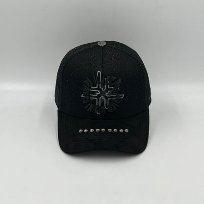 JC Hats Double Black Pearls